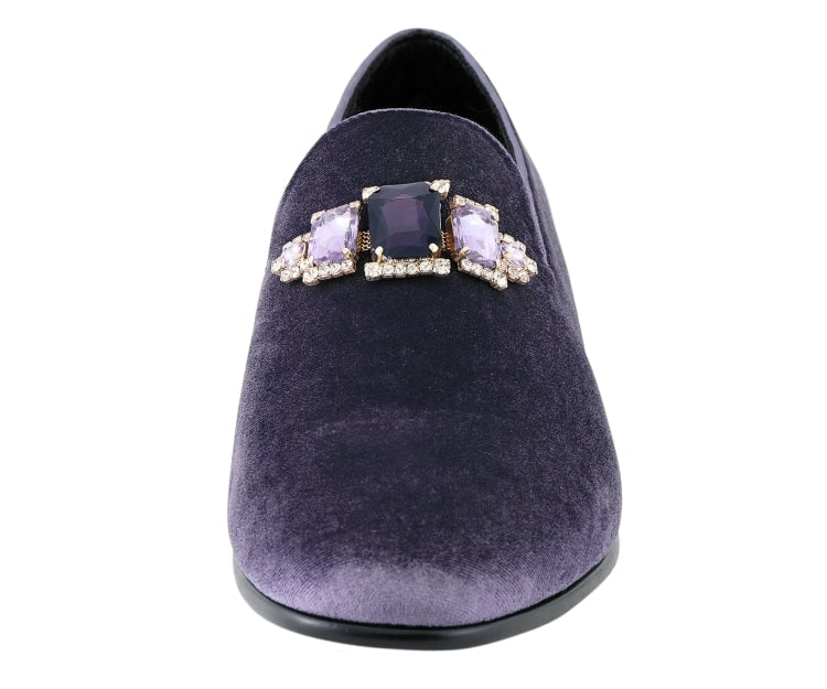 
                      
                        Amali Fabio lavender loafers front
                      
                    