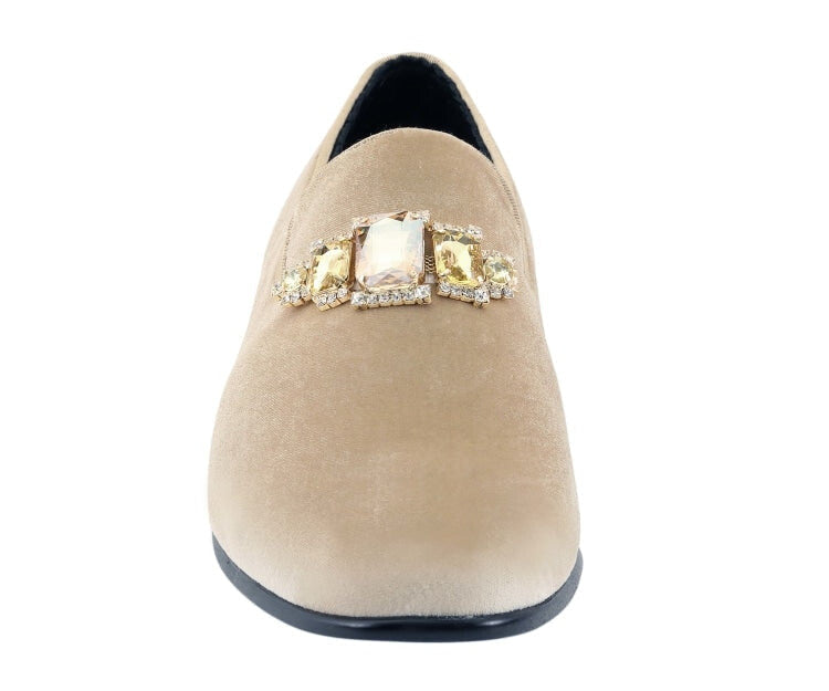 
                      
                        Amali Fabio taupe loafers front
                      
                    