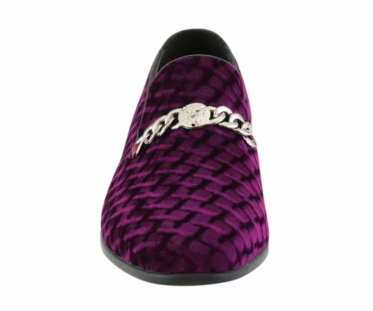 
                      
                        Amali Felix burgundy velvet loafer front
                      
                    
