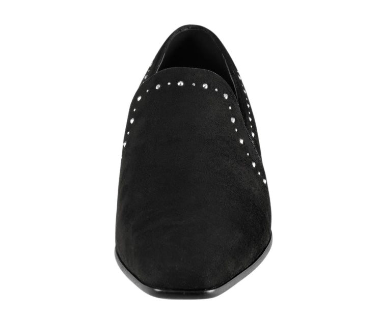 
                      
                        Amali Francis black rhinestone loafers front
                      
                    