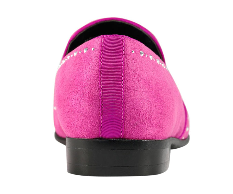 
                      
                        Amali Francis fuchsia rhinestone loafers back
                      
                    