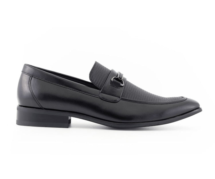 Amali Gerald black bit loafers side