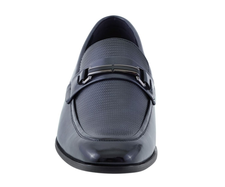 
                      
                        Amali Gerald navy bit loafers front
                      
                    