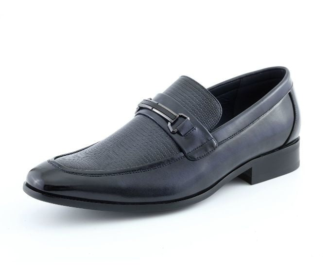 Amali Gerald navy bit loafers main