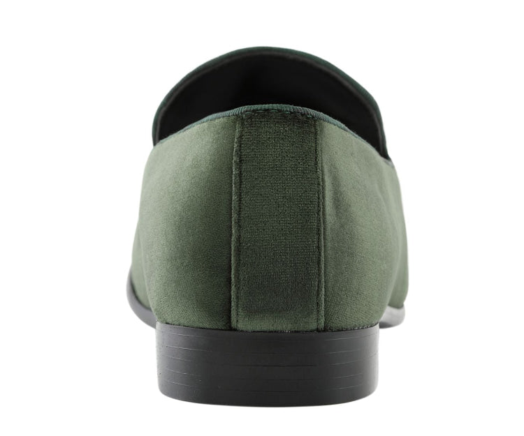 
                      
                        Amali Harrison green horsebit loafers back
                      
                    