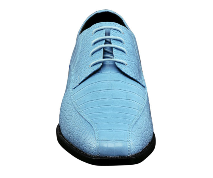 men sky blue dress shoes OneDrop Handmade Leather Prom Party And Wedding Loafers Metal Tassels Sky Blue / 4.5 Light Blue Suit with Dress