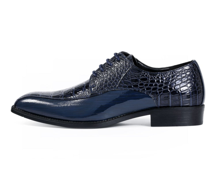 Amali Harvey navy blue oxford shoes side