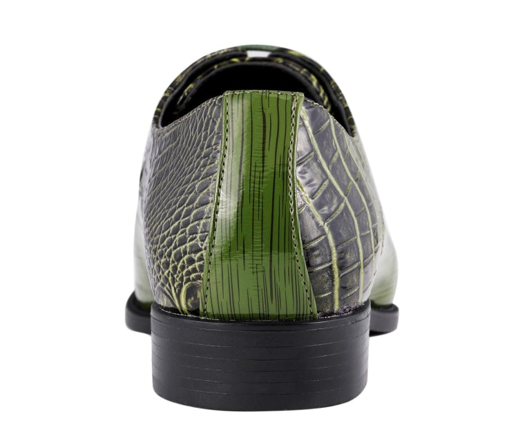 
                      
                        Amali Harvey olive green oxford shoes back
                      
                    