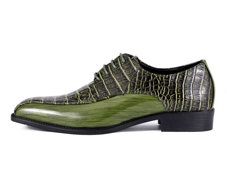 Amali Harvey olive green oxford shoes side
