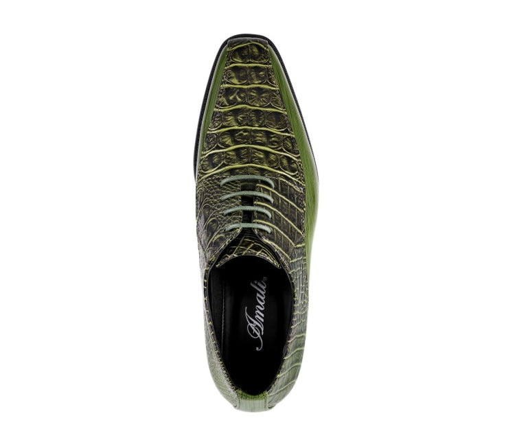 
                      
                        Amali Harvey olive green oxford shoes top
                      
                    