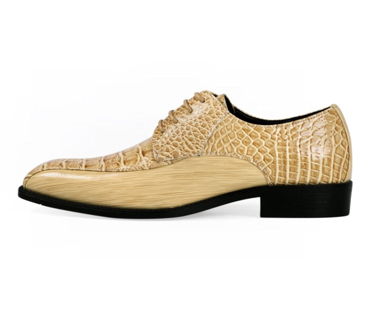 Amali Harvey taupe oxford shoes side