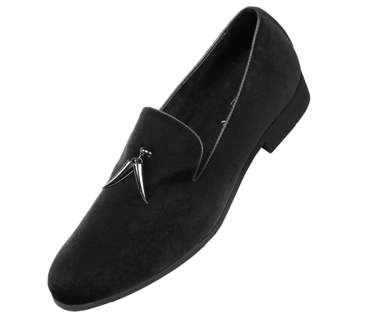 Amali Heath black smoking slippers main