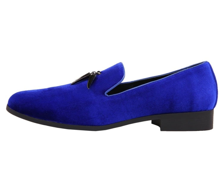 
                      
                        Amali Heath blue smoking slippers side
                      
                    