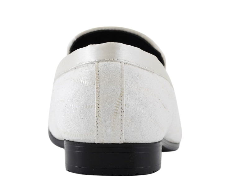 
                      
                        Amali Hector white loafers with bit back
                      
                    