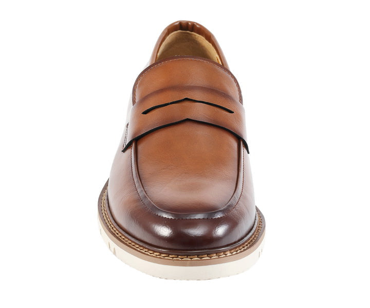 
                      
                        Amali Hugh cognac penny loafers​ front
                      
                    