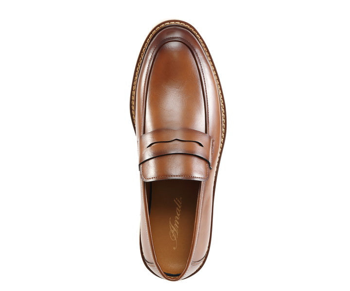 
                      
                        Amali Hugh cognac penny loafers​ top
                      
                    