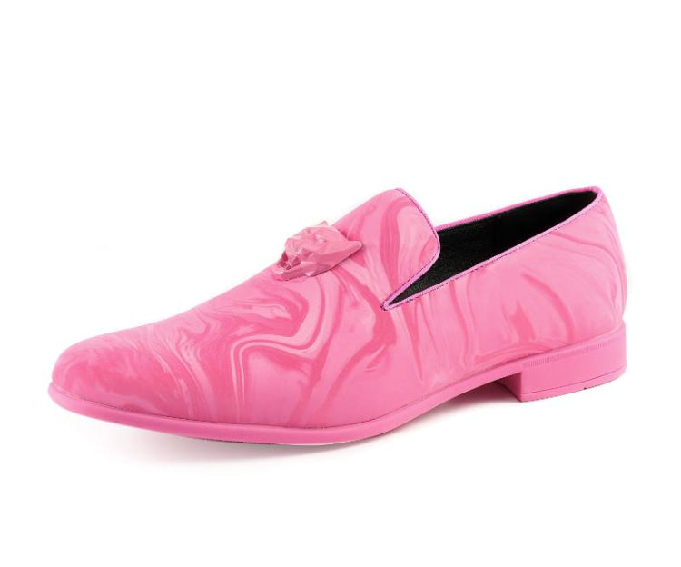 Amali Jano pink smoking loafers main
