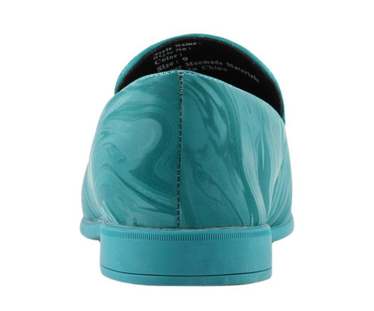 
                      
                        Amali Jano turquoise smoking loafers back
                      
                    