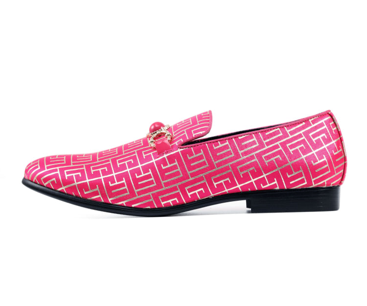 Amali Kazimar fuchsia designer loafers side