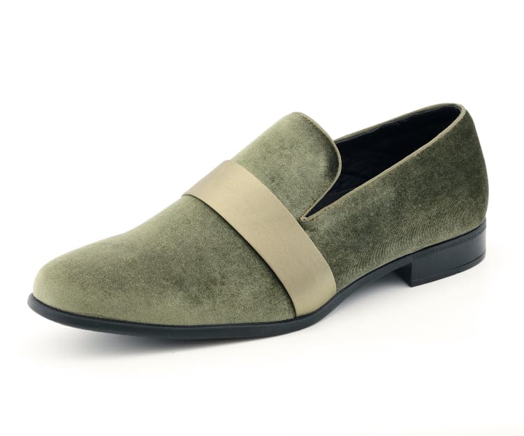 Amali Knight green smoking slippers main