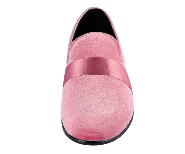 
                      
                        Amali Knight pink smoking slippers front
                      
                    