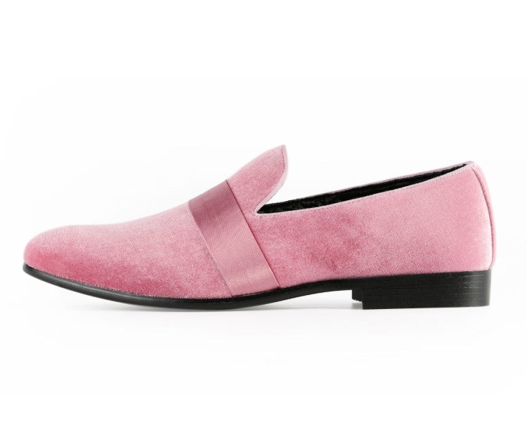Amali Knight pink smoking slippers side