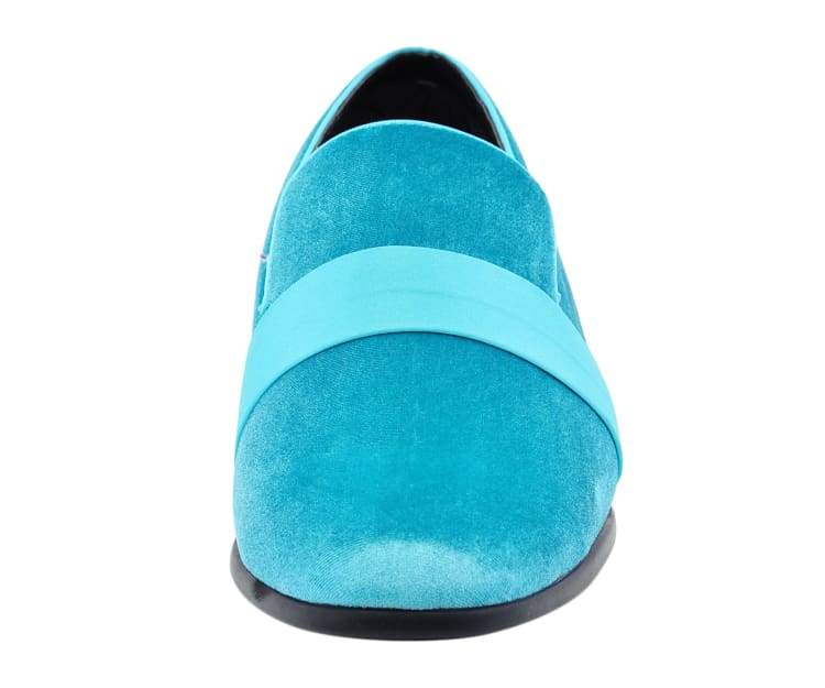 
                      
                        Amali Knight turquoise smoking slippers front
                      
                    