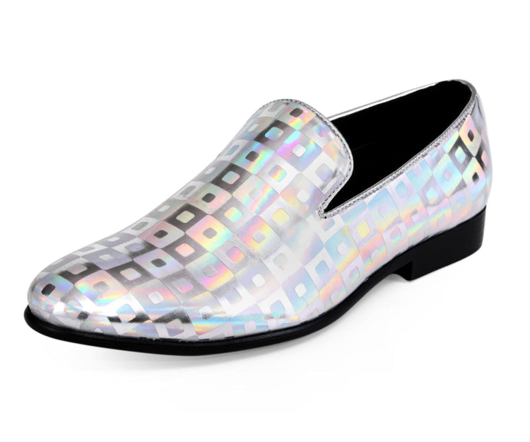 Amali Kodiak silver loafers main