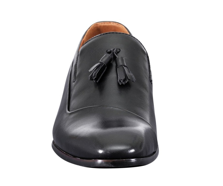 
                      
                        Amali Kurt black tassel loafers front
                      
                    