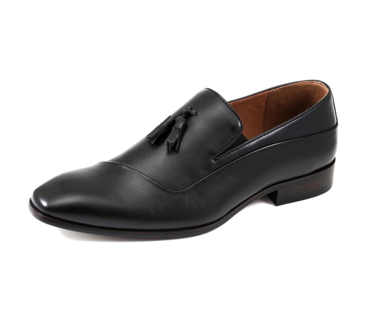 Amali Kurt black tassel loafers main