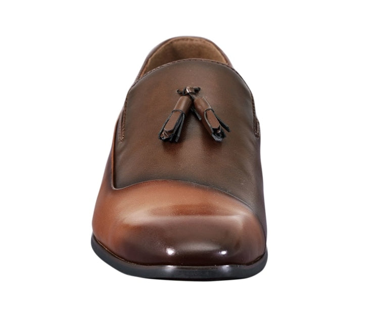
                      
                        Amali Kurt brown tassel loafers front
                      
                    