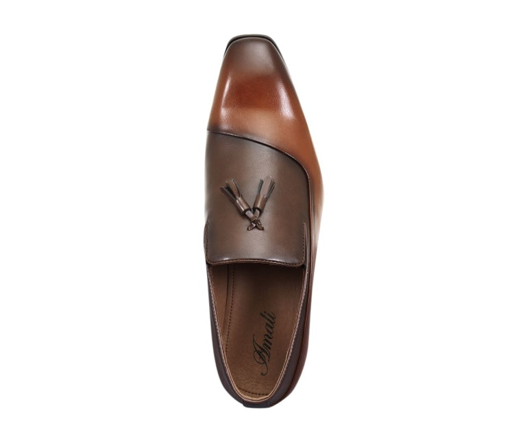 
                      
                        Amali Kurt brown tassel loafers top
                      
                    