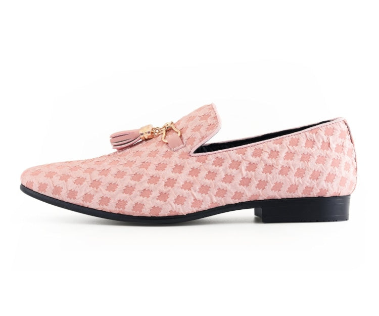 Amali Lance pink tassel loafers​ side