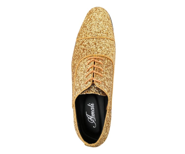 
                      
                        Amali Lawrence gold glitter oxfords top
                      
                    