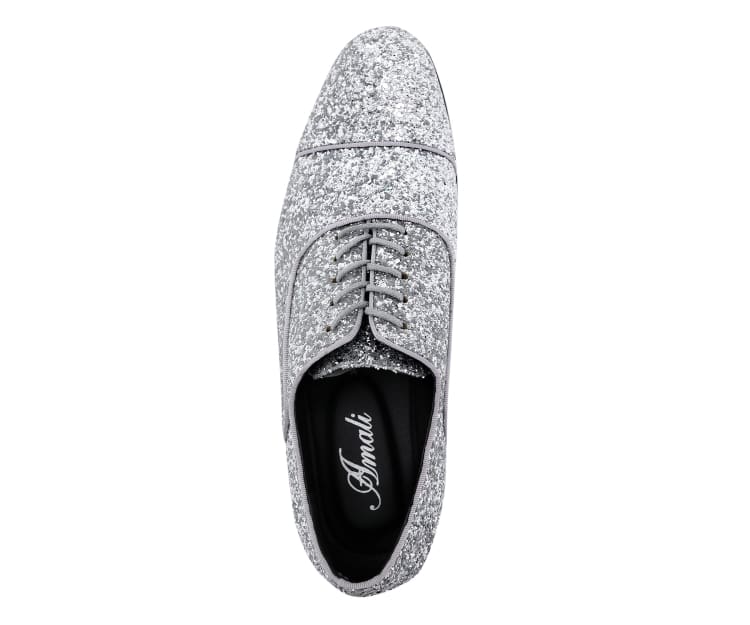 
                      
                        Amali Lawrence silver glitter oxfords top
                      
                    