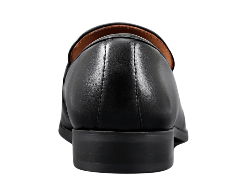 
                      
                        Amali Levi black and white penny loafers back
                      
                    