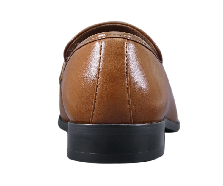 
                      
                        Amali Levi cognac penny loafers back
                      
                    