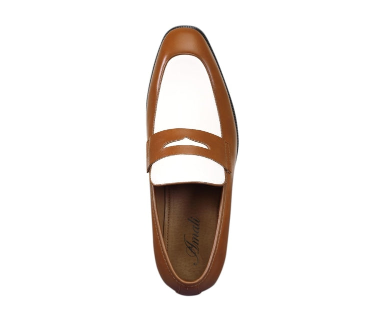 
                      
                        Amali Levi cognac penny loafers top
                      
                    