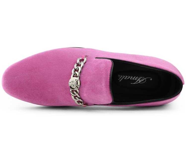 
                      
                        Amali Lynx pink velvet loafers top
                      
                    