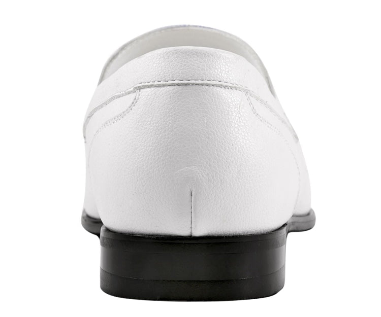 
                      
                        Amali Marco mens white loafers back
                      
                    
