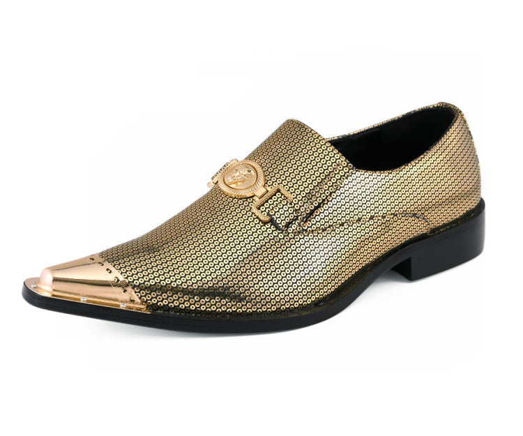 Amali Mason gold metal tip dress shoes​ main