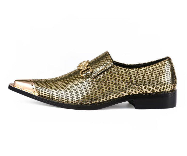 
                      
                        Amali Mason gold metal tip dress shoes​ side
                      
                    