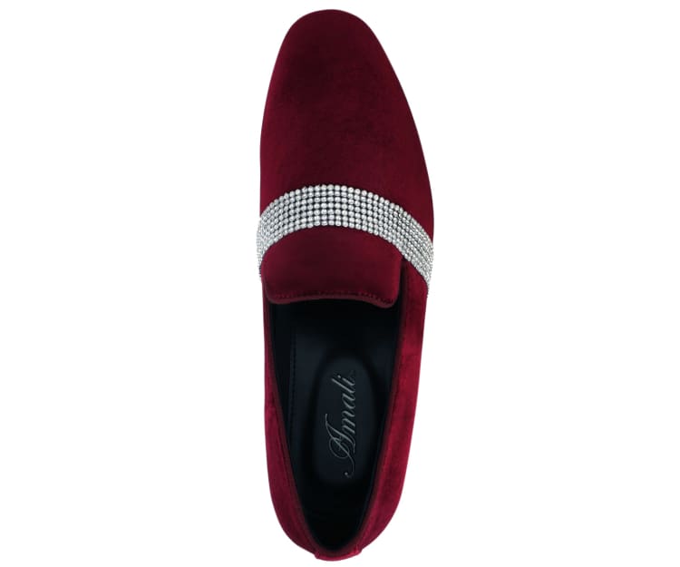 
                      
                        Amali Monarch burgundy smoking slippers top
                      
                    