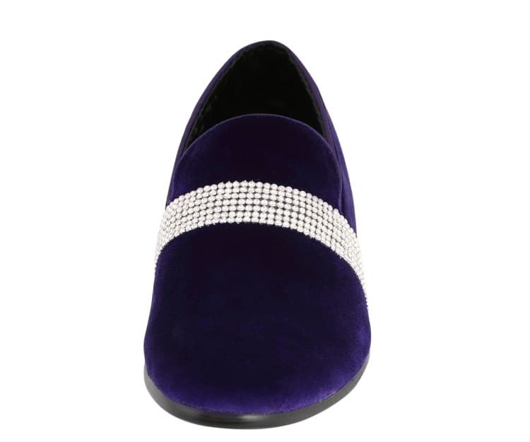 
                      
                        Amali Monarch purple smoking slippers front
                      
                    