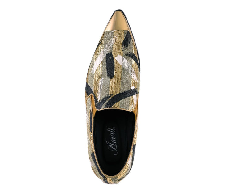 Gold Dress Shoes | Metal Tip Fashion Gold Dress Shoes | Metal Tip Fashion
