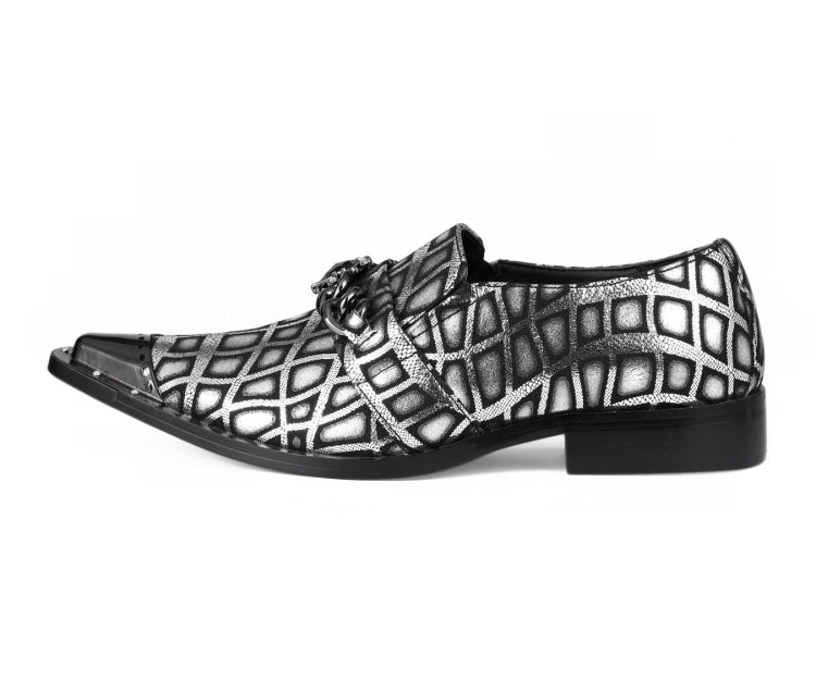 
                      
                        Amali Nevil silver pointed toe loafers side
                      
                    