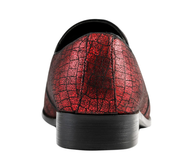 
                      
                        Amali Niven red metal tip shoes back
                      
                    