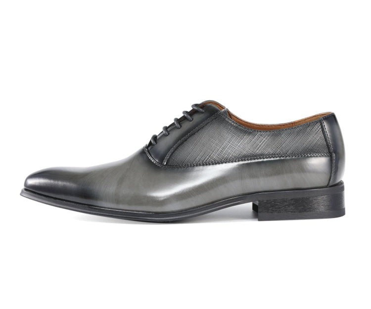 Amali Oso grey oxfords side