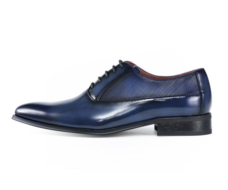 Amali Oso navy oxfords side