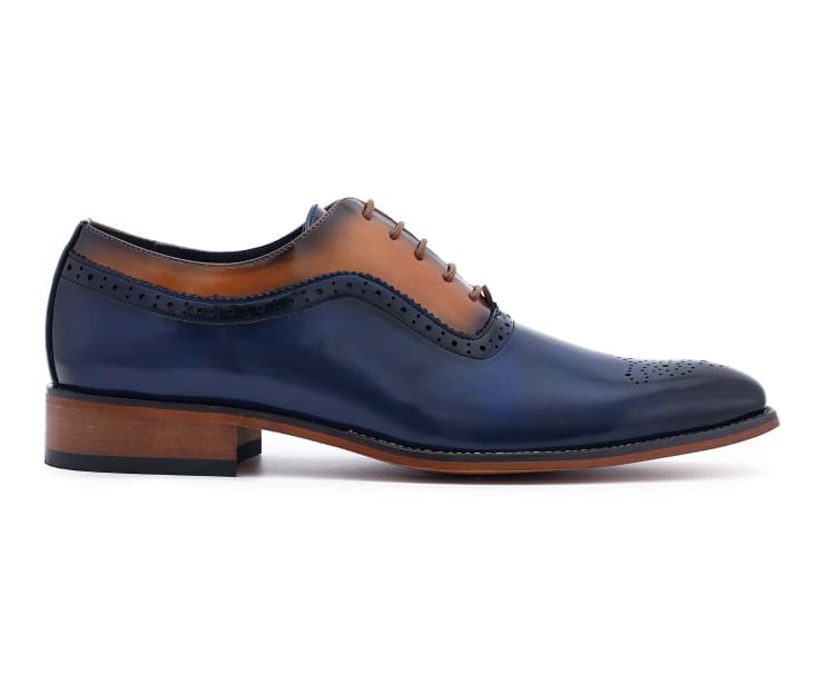 
                      
                        Amali Piedmont navy cap toe oxfords​ side
                      
                    